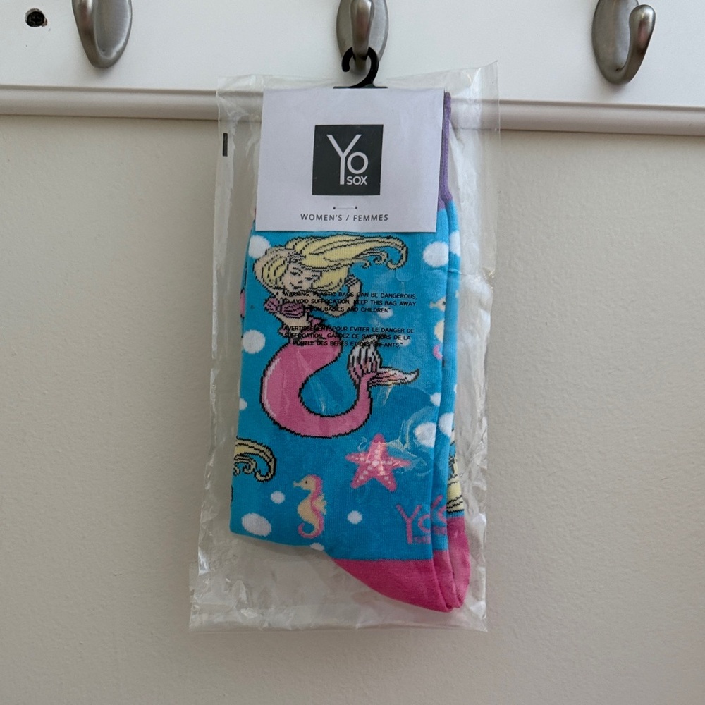 Little Mermaid Socks - Blue and Pink